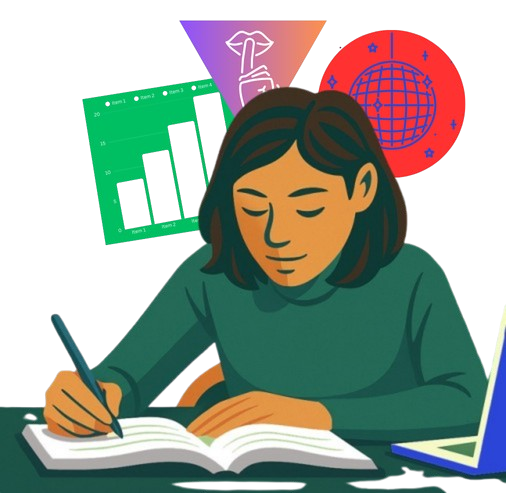 Student studying