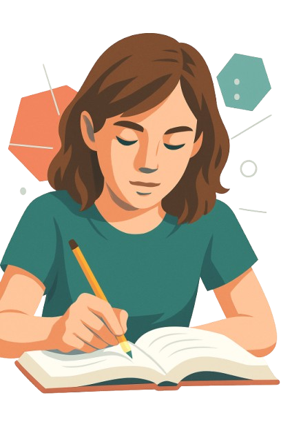 Student studying