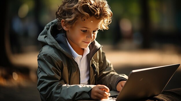 Young student preparing for test